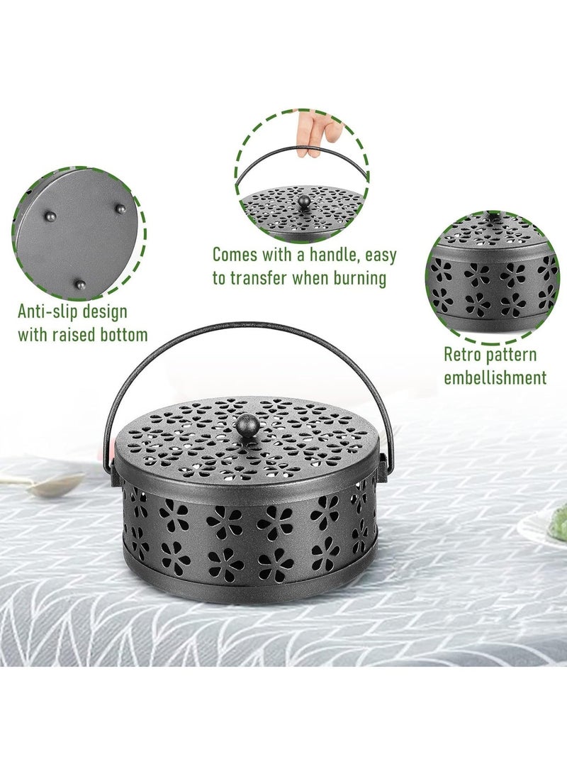 ChicAbode حامل لفائف البعوض ، المحمولة البعوض لفائف صندوق البخور حارق البخور البعوض والبخور الخفيف ، قوس لفائف عمودي وقف قاعدة دعم للتخييم في الهواء الطلق الداخلي - Image 3